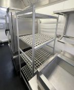 1 x Commercial Fridge Shelf with Hygenic Perforated Shelves and Aluminium Frame