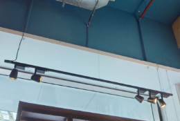 8 x Suspended Track Lights with a Total of 33 x Spotlights