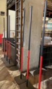 6 x Freestanding Poles with Hooks