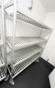 1 x Commercial Fridge Shelf with Hygenic Perforated Shelves and Aluminium Frame