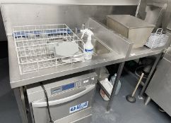 1 x Dishwasher Inlet Table- Dimensions: W247 x D80 cms