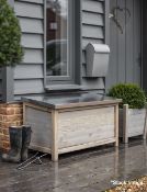 1 x Aldsworth Large Outdoor Spruce Storage Box With Galvanised Sheet Metal Lid - RRP £300.00 -