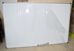 1 x Large Drywipe Whiteboard with Pen Tray Aluminium Trim, W180 x H120cm - MRS134 - CL1012 -