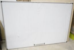 1 x Large Drywipe Whiteboard with Pen Tray Aluminium Trim, W180 x H120cm