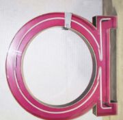 1 x Large Neon Illuminated Letter Signage in Pink - Ref: K661/WH2 - CL661 - Location: Altrincham