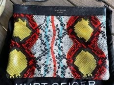 1 x KURT GEIGER Leather Exterior Clutch Bag, with Branded Dust Cover - CL985 - NO VAT ON THE
