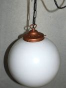 2 x Ceiling Mounted Globe Pendant Lights by Illuminations