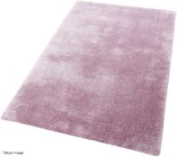 1 x ESPRIT 'Relaxx' Modern 25mm Pile Machine Tufted Carpet Rug in a Pale Berry Tone - Dimensions: