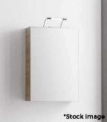 1 x ELATION Eko 450 Bathroom Mirror Wall Unit In Graphite Gloss - Original Retail £486 - NO VAT ON