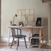 1 x Walcot A-Frame Oak Desk - RRP £795.00 - Ref: GTC108/GTCP2 - CL1017 - Location: Altrincham