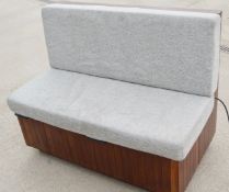 1 x Solid Wood Modular 2-Seater Straight Seating Bench with 