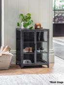 1 x Whitby 6 Compartment Wire Metal Shoe Locker In Black - Steel - RRP £215.00 - Ref: GTC103/