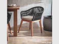 4 x Luccombe Black Polyrope Dining Chairs - Inddor/Outdoor - RRP £800.00 - Ref: GTC165+GTC166/