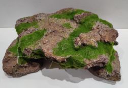 1 x Fish Tank Large Rock Cave with Moss Decoration - Suitable for Fish or Reptiles etc - New and