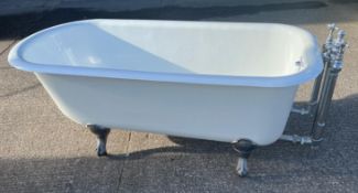 1 x Clawfoot Rolltop Acrylic Bath With Freestanding Bath Filler Tap - Ref: NA WH3