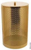 1 x ZODIAC Luxury Gold-plated Floor-standing Brass Laundry Bin with Lid - Original Price £1,905.00