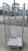 1 x 3-Sided Roll Cage Trolley Containers on Castors - K732 / WH3 - CL011 - Location: Altrincham