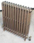 1 x IDEAL STANDARD 'Neo-Classic' Vintage Cast Iron Floor Standing 12-Section 4-Column Radiator