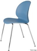 1 x FRITZ HANSEN 'N02' Designer Recycled Chair in Light Blue - Original Price £299.00 - MRS130 -