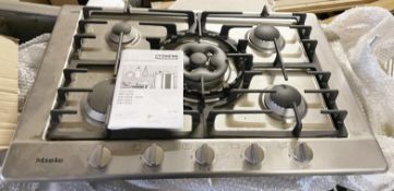 1 x MIELE Stainless Steel 5-Burner 75cm Gas Hob Cooktop - Original RRP £1,080 - CL985 - NO VAT ON