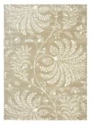 1 x SANDERSON 'Mapperton' Luxurious Wool-rich Floral Carpet Rug in Beige (45901) - Dimensions: