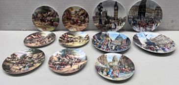 11 x DAVENPORT POTTERY/WEDGWOOD Limited Edition Decorative Picture Plates - Diameter From 19Cm To