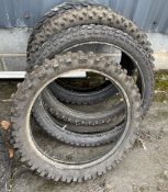 4 x Assorted Branded Motorcycle Motorbike Tyres - CL985 - NO VAT ON THE HAMMER - Location: