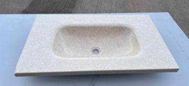 1 x Stonearth Designer Sink Basin - VT644GM -  Size: H130 x W800 x D460mm - Ref: K676 WH2 -