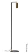 1 x RUBN 'Lektor' Designer Indoor Metal Floor Lamp in a Black & Brass Finish - Original RRP £640.00