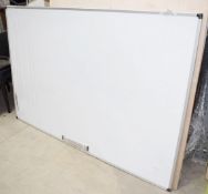 1 x Large Drywipe Whiteboard with Pen Tray Aluminium Trim, W180 x H120cm - MRS136 - CL1012 -