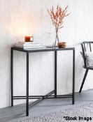 1 x Oxford Console Table With A Black Marble Top - RRP £290.00 - Ref: GTC141/GTCP8 - CL1017 -