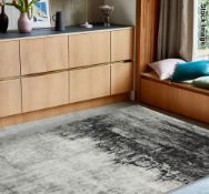 1 x ASIATIC 'Nova' Luxurious Carpet Rug in Distressed Grey - Dimensions: 160x230cm - RRP £179.00