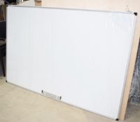 1 x Large Drywipe Whiteboard with Pen Tray Aluminium Trim, W180 x H120cm - MRS135 - CL1012 -