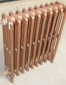 1 x Vintage Cast Iron Floor Standing 10-Section 4-Column Radiator - NO VAT ON THE HAMMER - Ref: