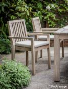 1 x Pair Of Porthallow Acacia Dining Chairs - RRP £600.00 - Ref: GTC164-2/GTCP11 - CL1017 -