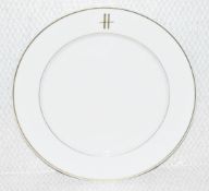 11 x PILLIVUYT Large Porcelain 31cm Dinner Plates, Featuring Famous Branding and Rim Detail in