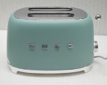 1 x SMEG Two Slice Toaster In Emerald Green - Original Price £189.00 - Unused Boxed Stock