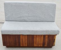 1 x Solid Wood Modular 2-Seater Right-Hand Seating Bench with 