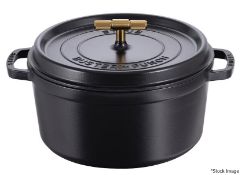 1 x STAUB / BUSTER+PUNCH Luxury Cast Iron ⌀28cm Cocotte with Lid - Original Price £379.00