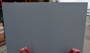 1 x Tempered Glass 1.6-Metre Long Dining Table Top with a Slate-style Underprinted Finish - Ref: