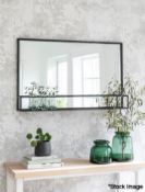 1 x Sapperton Mirror With Shelf In Black Iron - RRP £150.00 - Ref: GTC105/GTCP1 - CL1017 -