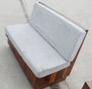 1 x Solid Wood Modular 2-Seater Straight Seating Bench with 