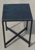 1 x Oxford Black Marble Topped Side Table - Ref: GTC132/GTCP4 - CL1017 - Location: Altrincham