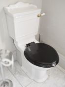 1 x Tradition-style Close-Coupled Toilet Pan & Cistern with Seat