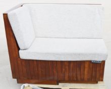 1 x Solid Wood Modular 2-Seater Left-Hand Seating Bench with 