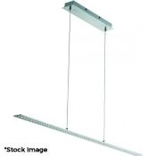 1 x Led Bar Pendant Light In A Satin Silver Finish - Original Retail £165 - Ref: K476/2065SS - CL011