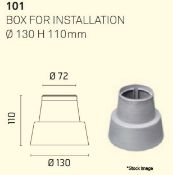 42 x ARES Installation Sleeves - 130mm Diameter, 110mm H - For Tapioca Lights - Ref:
