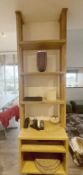 1 x Bespoke Solid Oak Wall Mounted Bookshelf Storage Shelving Unit, H232cm - NO VAT ON HAMMER -