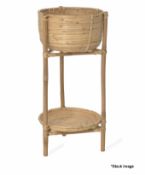 1 x Pair Of Mayfield Rattan Plant Stands - RRP £150.00 - Ref: GTC128/GTCP5 - CL1017 - Location: