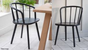 8 x Uley Dining Chairs In Carbon Black Ash - Includes 7 X Ucas2 Dining Chairs And 1 X Uccn02